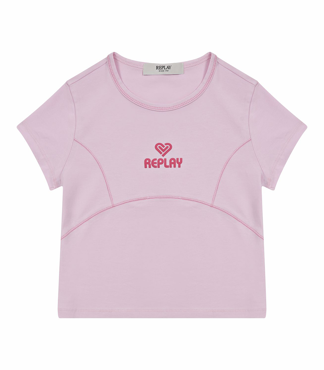 ハートモチーフ ロゴプリント Tシャツ 詳細画像 フラミンゴピンク 1